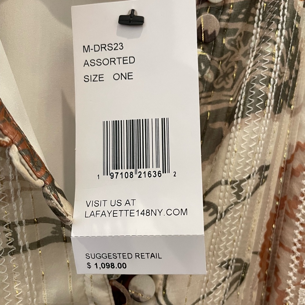 Floral Silk Blend Midi-Dress Lafayette 148 Size XS Fall Autumn Luxury - Picture 14 of 16